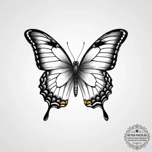 Tattoo sketch swallowtail butterfly, ink illu... - эскиз тату (№1755933592_0, 23.08.2025 07:19) — tattoo-photo.ru