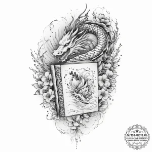 Tattoo sketch soldier with a book, ink illust... - эскиз тату (№1755936990_0, 23.08.2025 08:16) — tattoo-photo.ru
