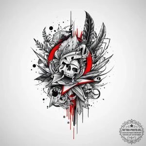 Tattoo sketch blade, tattoo sketch design, tr... - эскиз тату (№1755937600_0, 23.08.2025 08:26) — tattoo-photo.ru