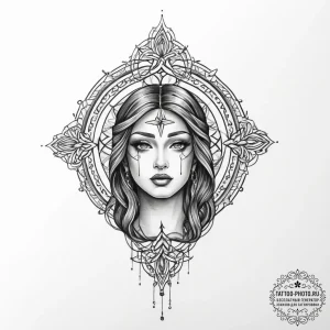 Tattoo sketch holy current - эскиз тату (№1755940598_0, 23.08.2025 09:16) — tattoo-photo.ru