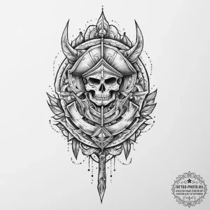 Tattoo sketch armor, ink illustration for tat... - эскиз тату (№1755940793_0, 23.08.2025 09:19) — tattoo-photo.ru