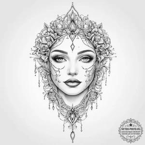 Tattoo sketch broken mirror with a reflection... - эскиз тату (№1755941985_0, 23.08.2025 09:39) — tattoo-photo.ru