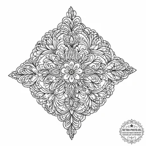 Tattoo sketch кружевной узор - эскиз тату (№1755945704_0, 23.08.2025 10:41) — tattoo-photo.ru