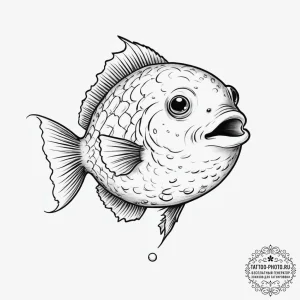 Tattoo sketch blowfish, concept art for tatto... - эскиз тату (№1755946097_0, 23.08.2025 10:48) — tattoo-photo.ru