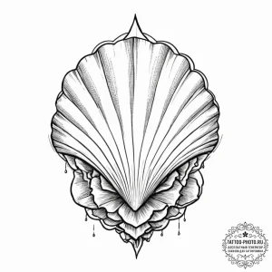 Tattoo sketch shell, tattoo flash sheet desig... - эскиз тату (№1755949827_0, 23.08.2025 11:50) — tattoo-photo.ru