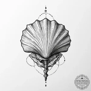 Tattoo sketch seashell, tattoo sketch design,... - эскиз тату (№1755966969_0, 23.08.2025 16:36) — tattoo-photo.ru