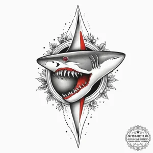 Tattoo sketch shark jaws, ink illustration fo... - эскиз тату (№1755967374_0, 23.08.2025 16:42) — tattoo-photo.ru