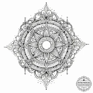 Tattoo sketch cosmic legend, tattoo flash she... - эскиз тату (№1755967968_0, 23.08.2025 16:52) — tattoo-photo.ru
