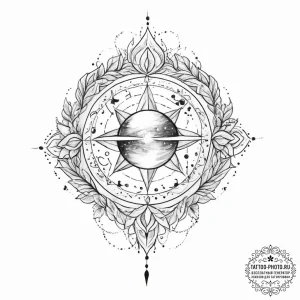 Tattoo sketch universe - эскиз тату (№1755969936_0, 23.08.2025 17:25) — tattoo-photo.ru