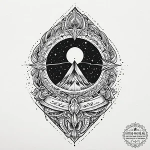 Tattoo sketch cosmic presence, concept art fo... - эскиз тату (№1755970132_0, 23.08.2025 17:28) — tattoo-photo.ru