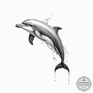 Tattoo sketch дельфин - эскиз тату (№1755971722_0, 23.08.2025 17:55) — tattoo-photo.ru