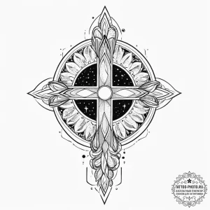 Tattoo sketch cosmic essence, tattoo flash sh... - эскиз тату (№1755974274_0, 23.08.2025 18:37) — tattoo-photo.ru