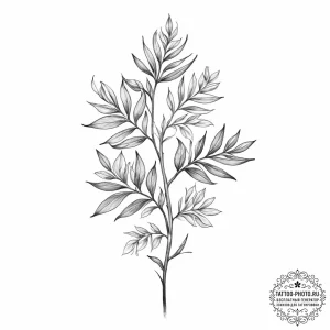 Tattoo sketch a symbolic plant - эскиз тату (№1755975059_0, 23.08.2025 18:50) — tattoo-photo.ru
