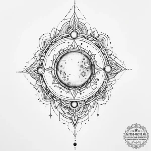 Tattoo sketch cosmic origin - эскиз тату (№1755982542_0, 23.08.2025 20:55) — tattoo-photo.ru