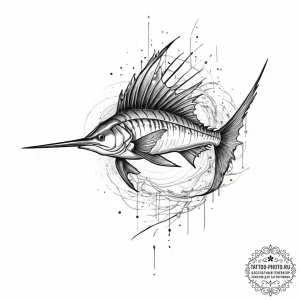 Tattoo sketch sailfish, artistic tattoo sketc... - эскиз тату (№1755982738_0, 23.08.2025 20:58) — tattoo-photo.ru