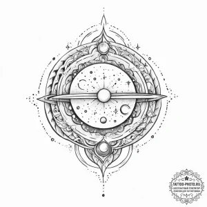 Tattoo sketch cosmic lore - эскиз тату (№1755983534_0, 23.08.2025 21:12) — tattoo-photo.ru