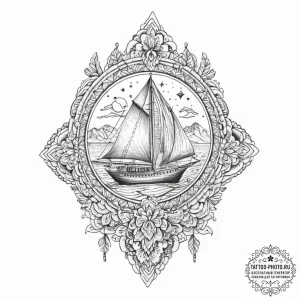 Tattoo sketch slavic embroidery pattern with... - эскиз тату (№1755985104_0, 23.08.2025 21:38) — tattoo-photo.ru