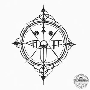 Tattoo sketch hieroglyphic symbol for "fate"... - эскиз тату (№1755988283_0, 23.08.2025 22:31) — tattoo-photo.ru