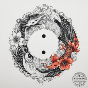 Tattoo sketch yin and yang symbol, concept ar... - эскиз тату (№1755992302_0, 23.08.2025 23:38) — tattoo-photo.ru