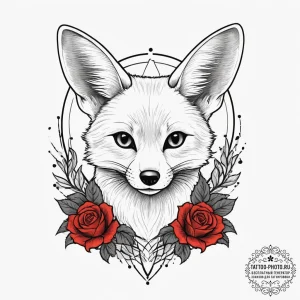Tattoo sketch fennec fox, tattoo drawing outl... - эскиз тату (№1755993105_0, 23.08.2025 23:51) — tattoo-photo.ru