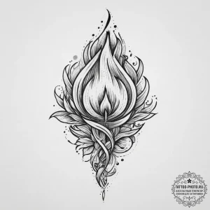 Tattoo sketch flame, concept art for tattoo,... - эскиз тату (№1755995312_0, 24.08.2025 00:28) — tattoo-photo.ru