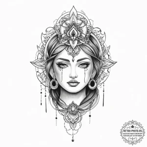 Tattoo sketch spiritual narrative - эскиз тату (№1755996118_0, 24.08.2025 00:41) — tattoo-photo.ru