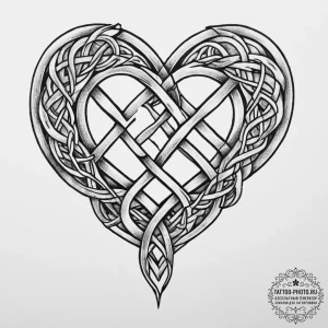 Tattoo sketch celtic knot heart, artistic tat... - эскиз тату (№1755998913_0, 24.08.2025 01:28) — tattoo-photo.ru