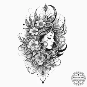 Tattoo sketch sacred narrative, tattoo line a... - эскиз тату (№1756002558_0, 24.08.2025 02:29) — tattoo-photo.ru