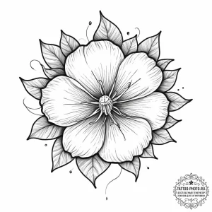 Tattoo sketch moonflower flower, concept art... - эскиз тату (№1756008829_0, 24.08.2025 04:13) — tattoo-photo.ru