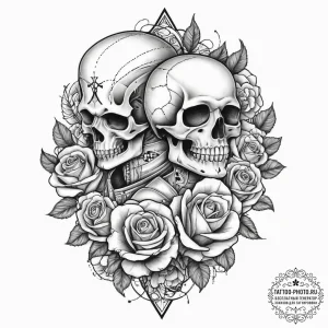 Tattoo sketch soldier with a ghoul, tattoo li... - эскиз тату (№1756009027_0, 24.08.2025 04:17) — tattoo-photo.ru
