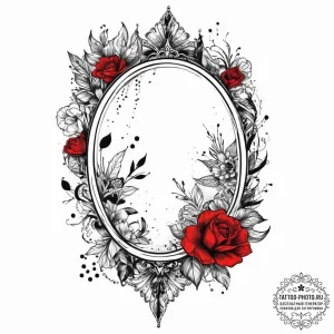 Tattoo sketch mirror, ink illustration for ta... - эскиз тату (№1756009631_0, 24.08.2025 04:27) — tattoo-photo.ru