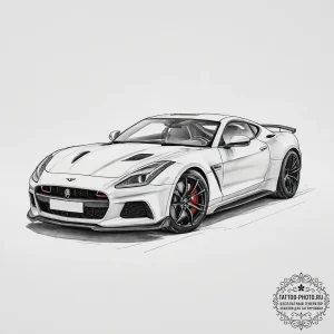 Tattoo sketch sports car, artistic tattoo ske... - эскиз тату (№1756011634_0, 24.08.2025 05:00) — tattoo-photo.ru