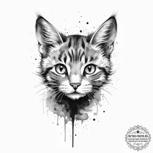 Tattoo sketch playful kitten tattoo, concept... - эскиз тату (№1756011842_0, 24.08.2025 05:04) — tattoo-photo.ru