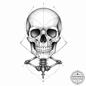 Tattoo sketch mechanical skeleton, ink illust... - эскиз тату (№1756012247_0, 24.08.2025 05:10) — tattoo-photo.ru