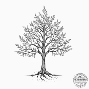 Tattoo sketch linework дерево, ink illustrati... - эскиз тату (№1756012445_0, 24.08.2025 05:14) — tattoo-photo.ru