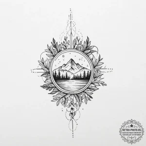 Tattoo sketch nature, tattoo line art, minima... - эскиз тату (№1756014259_0, 24.08.2025 05:44) — tattoo-photo.ru