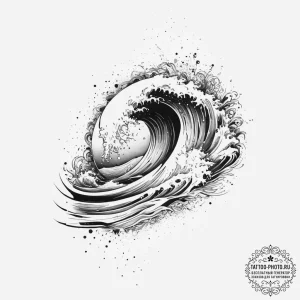 Tattoo sketch абстрактные волны, concept art... - эскиз тату (№1756014653_0, 24.08.2025 05:50) — tattoo-photo.ru
