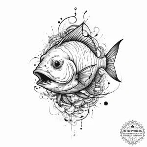 Tattoo sketch anglerfish, tattoo flash sheet... - эскиз тату (№1756015870_0, 24.08.2025 06:11) — tattoo-photo.ru