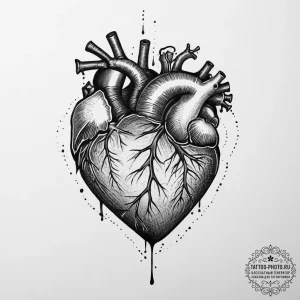 Tattoo sketch heart tattoo, ink illustration... - эскиз тату (№1756021318_0, 24.08.2025 07:41) — tattoo-photo.ru