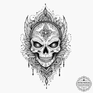 Tattoo sketch dark, ink illustration for tatt... - эскиз тату (№1756022714_0, 24.08.2025 08:05) — tattoo-photo.ru