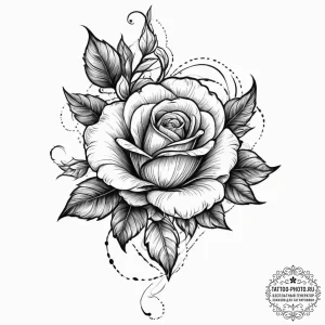 Tattoo sketch rose vine, tattoo flash sheet d... - эскиз тату (№1756026317_0, 24.08.2025 09:05) — tattoo-photo.ru