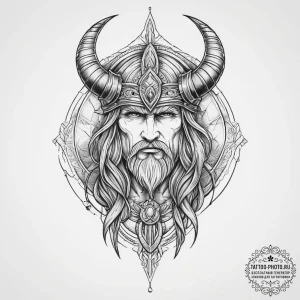 Tattoo sketch norse mythology, ink illustrati... - эскиз тату (№1756028321_0, 24.08.2025 09:38) — tattoo-photo.ru