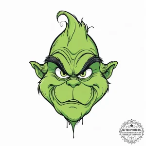 Tattoo sketch the grinch with a skin, ink ill... - эскиз тату (№1756029121_0, 24.08.2025 09:52) — tattoo-photo.ru