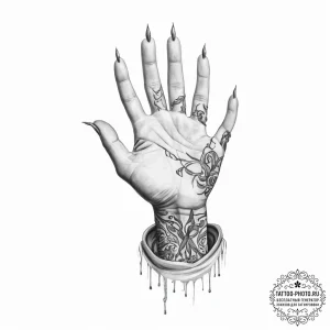 Tattoo sketch hands with a prophet - эскиз тату (№1756032529_0, 24.08.2025 10:48) — tattoo-photo.ru