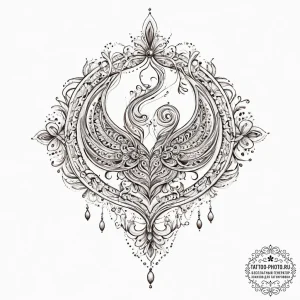 Tattoo sketch whimsical creature, tattoo line... - эскиз тату (№1756036366_0, 24.08.2025 11:52) — tattoo-photo.ru