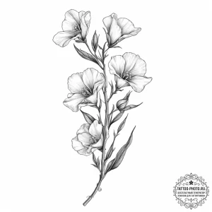 Tattoo sketch sweet pea - эскиз тату (№1756036562_0, 24.08.2025 11:56) — tattoo-photo.ru