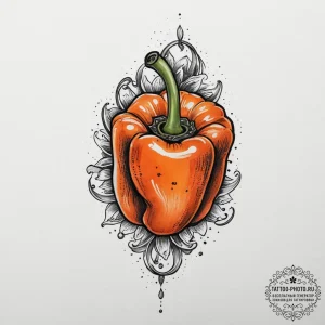 Tattoo sketch orange, ink illustration for ta... - эскиз тату (№1756048234_0, 24.08.2025 15:10) — tattoo-photo.ru