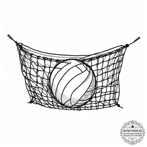 Tattoo sketch volleyball over a net, tattoo s... - эскиз тату (№1756051444_0, 24.08.2025 16:04) — tattoo-photo.ru