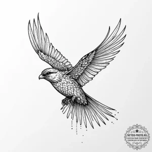Tattoo sketch swift, concept art for tattoo,... - эскиз тату (№1756052238_0, 24.08.2025 16:17) — tattoo-photo.ru