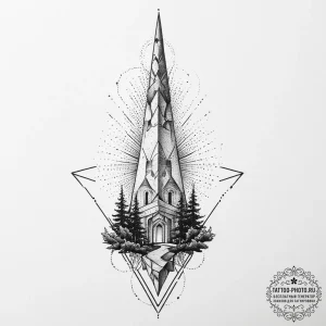 Tattoo sketch spire, tattoo flash sheet desig... - эскиз тату (№1756056177_0, 24.08.2025 17:22) — tattoo-photo.ru